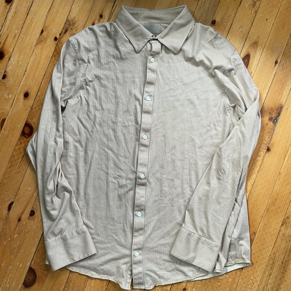 Banana Republic Tall XXL Tan w/ red n brown strips